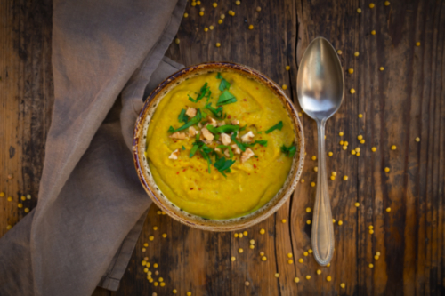 Linsensuppe mit Süßkartoffel